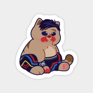 Sauce Covered Cat Wrestler Sticker